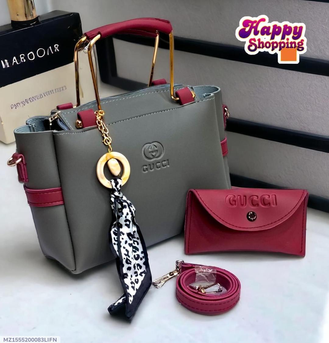 Women's Rexine Hand Bag Set - 2 Pcs - Stylish & Functional