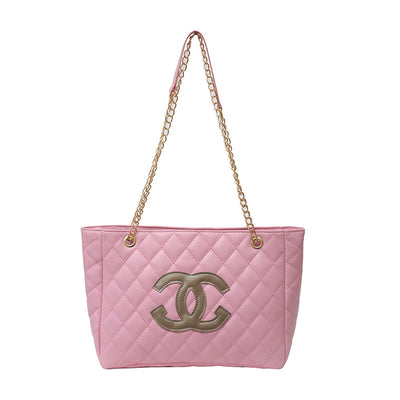 Cross-border Women's Bag 2025 New Fashion Large Capacity Rhombic Letter Shoulder Bag Chanel Style Women Crossbody Tote Bag