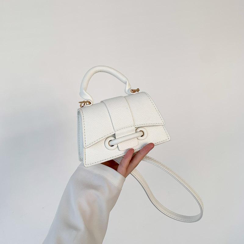 Solid Color Simple Stylist Handbag 2024 Early Spring New All-match Ins Shoulder Crossbody Bag Korean Style Women's Small Square Bag